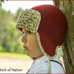 Crochet PATTERN The Red Baron Aviator Hat, Pilot Hat Pattern Newborn to Adult sizes Girls, Boys id: 16067 image 7