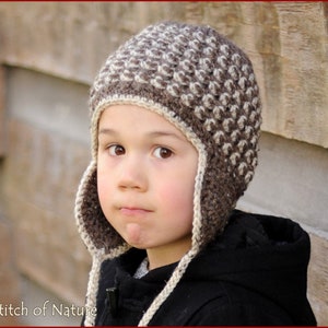Crochet PATTERN the Weston Earflap Hat Pattern 18 Doll, Newborn to ...