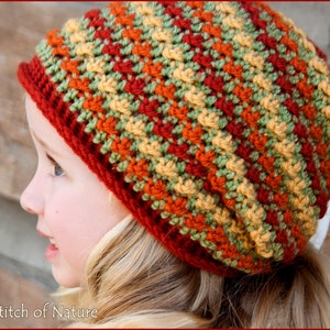 Crochet PATTERN The Autumn Brook Slouchy Hat Toddler to Adult sizes Girls, Boys id: 16008 image 3