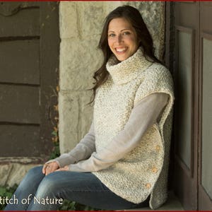 Crochet PATTERN - The Lakewood Pullover Poncho Pattern (18&quot; doll, Toddler to Adult XL sizes - Girls) - id: 16052