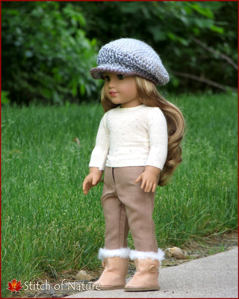 Crochet PATTERN The Belmont Scally Cap, Newsboy Hat, 1920s Hat Pattern 18in doll, Newborn to Adult sizes Girls, Boys id: 16019 image 8