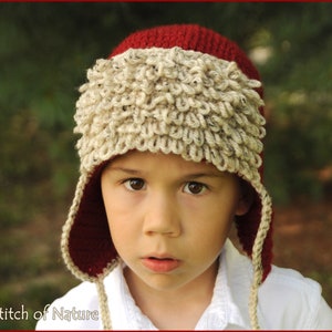 Crochet PATTERN The Red Baron Aviator Hat, Pilot Hat Pattern Newborn to Adult sizes Girls, Boys id: 16067 image 1