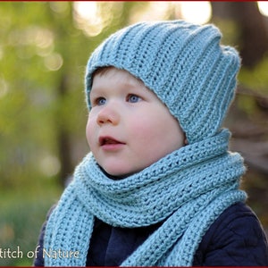 Crochet PATTERN the Stone Lake Slouchy Hat and Scarf Set - Etsy