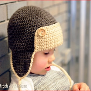 Crochet PATTERN The Skylar Aviator Hat, Pilot Hat Pattern Newborn to Adult sizes Girls, Boys id: 16006 image 5