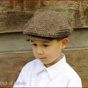 Crochet PATTERN The Belmont Scally Cap, Newsboy Hat, 1920s Hat Pattern 18in doll, Newborn to Adult sizes Girls, Boys id: 16019 image 6