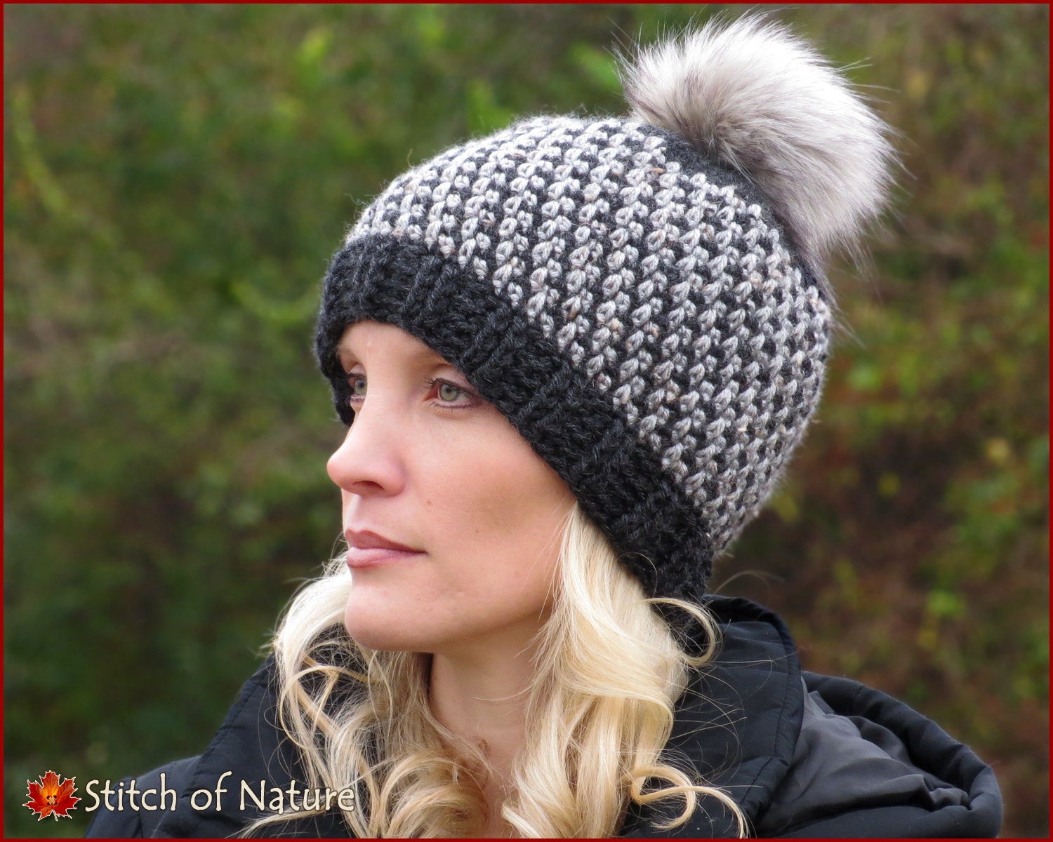 Crochet PATTERN - the Wiley Beanie With a Fur Pom-pom (kidz & Cats Doll ...