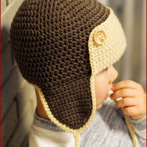 Crochet PATTERN The Skylar Aviator Hat, Pilot Hat Pattern Newborn to Adult sizes Girls, Boys id: 16006 image 6