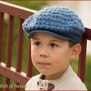 Crochet PATTERN the Collins Scally Cap/newsboy Hat, Girls Beret Pattern ...