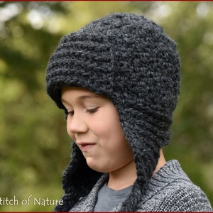 Crochet PATTERN the Albion Ear Flap Hat Pattern toddler to - Etsy