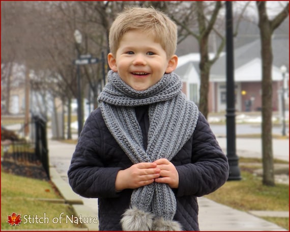 Crochet PATTERN The Boston Scarf and Hat Set Pattern Baby | Etsy