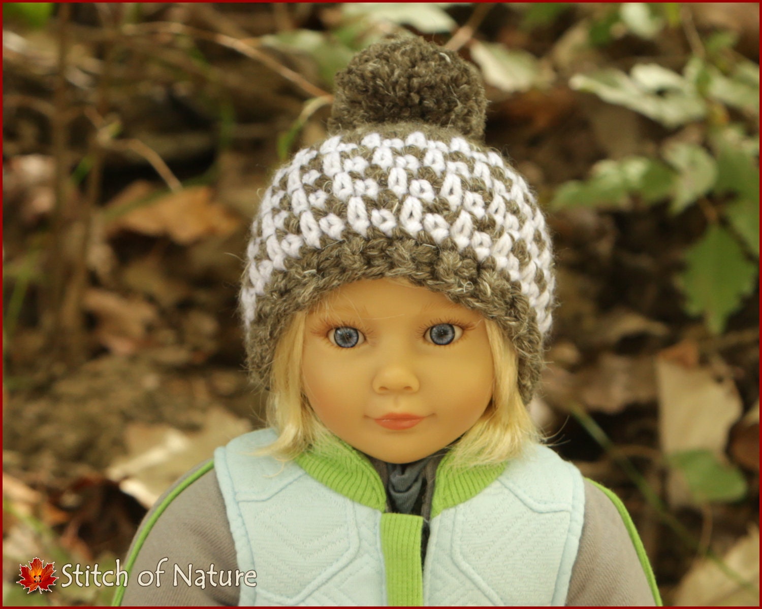 Crochet PATTERN - the Wiley Beanie With a Fur Pom-pom (kidz & Cats Doll ...