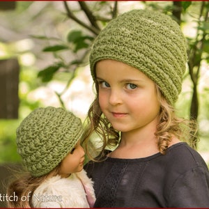 PATTERN all'uncinetto Cappello chignon disordinato di Odessa, modello cappello a coda di cavallo, modello berretto taglie da bambino ad adulto ragazze id: 16047 immagine 7