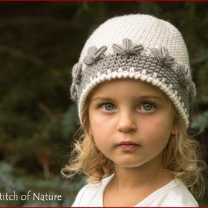 Crochet PATTERN - The Montrose Beanie Pattern, Girls Hat Pattern  (Baby to Adult sizes) - id: 16049