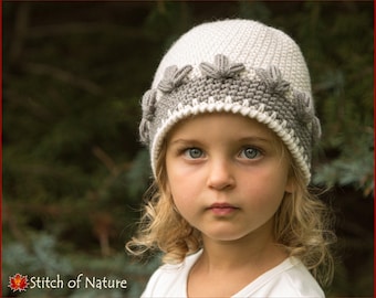 Crochet PATTERN - The Montrose Beanie Pattern, Girls Hat Pattern  (Baby to Adult sizes) - id: 16049