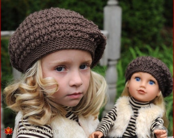 Crochet PATTERN - The Collins Vintage Beret, Scally Cap, Newsboy Hat Pattern (18" doll, Newborn to Adult sizes  - Girls/Boys) - id: 16038