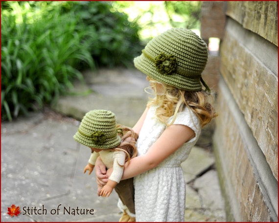 Crochet Hat PATTERN the Lexington Brimmed Hat With a Flower Cloche Hat 18 Inch Doll Size Toddler to Adult Sizes Girls Id 16009 Etsy Australia