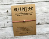 Wish Bracelet, Volunteer Appreciation, Volunteer Gifts, Gift for Volunteer, Volunteer Thank You, Volunteer Wish Bracelet, Thank you Gift