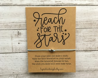 Wish Bracelet, Graduation Party Favors, Graduation Gift, Reach for the Stars, Graduation Gifts, Class of 2020, Gift for Seniors