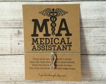 Medical Assistant Gifts, Medical Assistant Wish Bracelet, Medical Assistant Appreciation Week, MA Appreciation Gift, CMA gifts, Gift for CMA