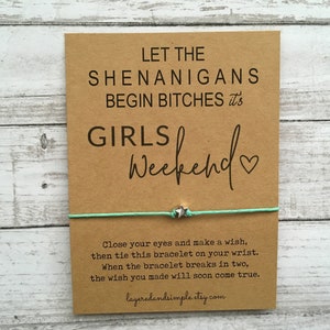 Girls Weekend 2025, Girls Trip Gifts, Girls Weekend Gift, Girls Getaway Gift, Custom Girls Trip Wish Bracelet, Custom Girls Trip Gifts