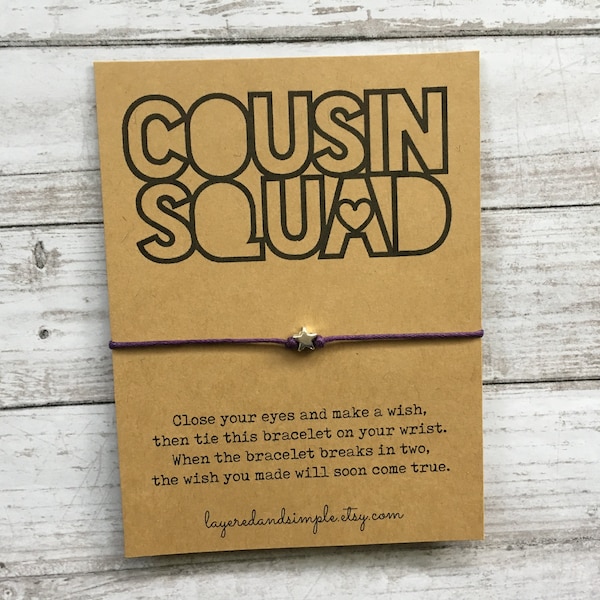 Cousin Squad, Cousin Gift, Gift For Cousins, Cousin Bracelet, Cousin Christmas Gift, Cousin Gifts Gift for Cousin Cousin Gift Cousin Jewelry