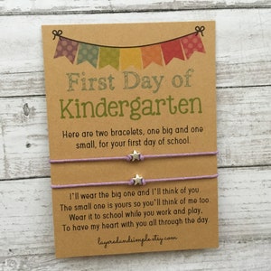 First Day of Kindergarten, Mommy and Me Back to School Bracelets First Day of School Bracelet Matching Bracelets Star Bracelets Kindergarten
