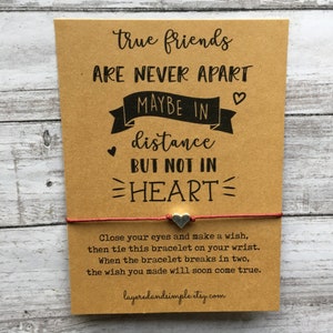 Les vrais amis ne sont jamais séparés, Cadeau longue distance, Amitié longue distance, Cadeau meilleur ami, Relation longue distance, Cadeaux de déménagement