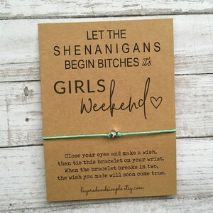 Girls Weekend Wish Bracelet, Custom Trip Gift image 2