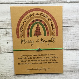 Weihnachtswunsch Armband, Weihnachtsgeschenke, Weihnachtsarmband, Weihnachtsschmuck, Weihnachtsgeschenk, Weihnachtskarte, Weihnachtswunsch Lehrer, Weihnachten
