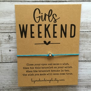 Girls Weekend, Girls Weekend Gifts, Girls Trip, Girls Trip Gifts, Girls Weekend 2022, Wish Bracelet, Girls Weekend Gift, Girls Getaway