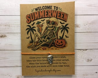 Summerween Vibes Halloween Gifts Halloween Wish Bracelet Halloween Charm Bracelet Halloween Party Favors Bulk Halloween Treat Halloween Bulk