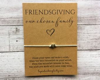 Friendsgiving Wish Bracelet friendsgiving gifts custom personalized bulk