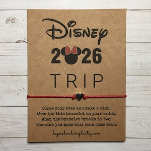 Disney Trip Gifts, Disney Trip Wish Bracelet, Disney Family Vacation, Disney Trip Gifts, Disney Trip 2026, Disney Trip Reveal, Disney Gifts