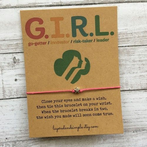 Girl Scout Wish Bracelet Etsy
