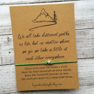 We All Take Different Paths in Life, Leaving Wish Bracelet, Goodbye Gift, Moving Away Gift, Long Distance Gift, New Job Gift, Coworker Gift