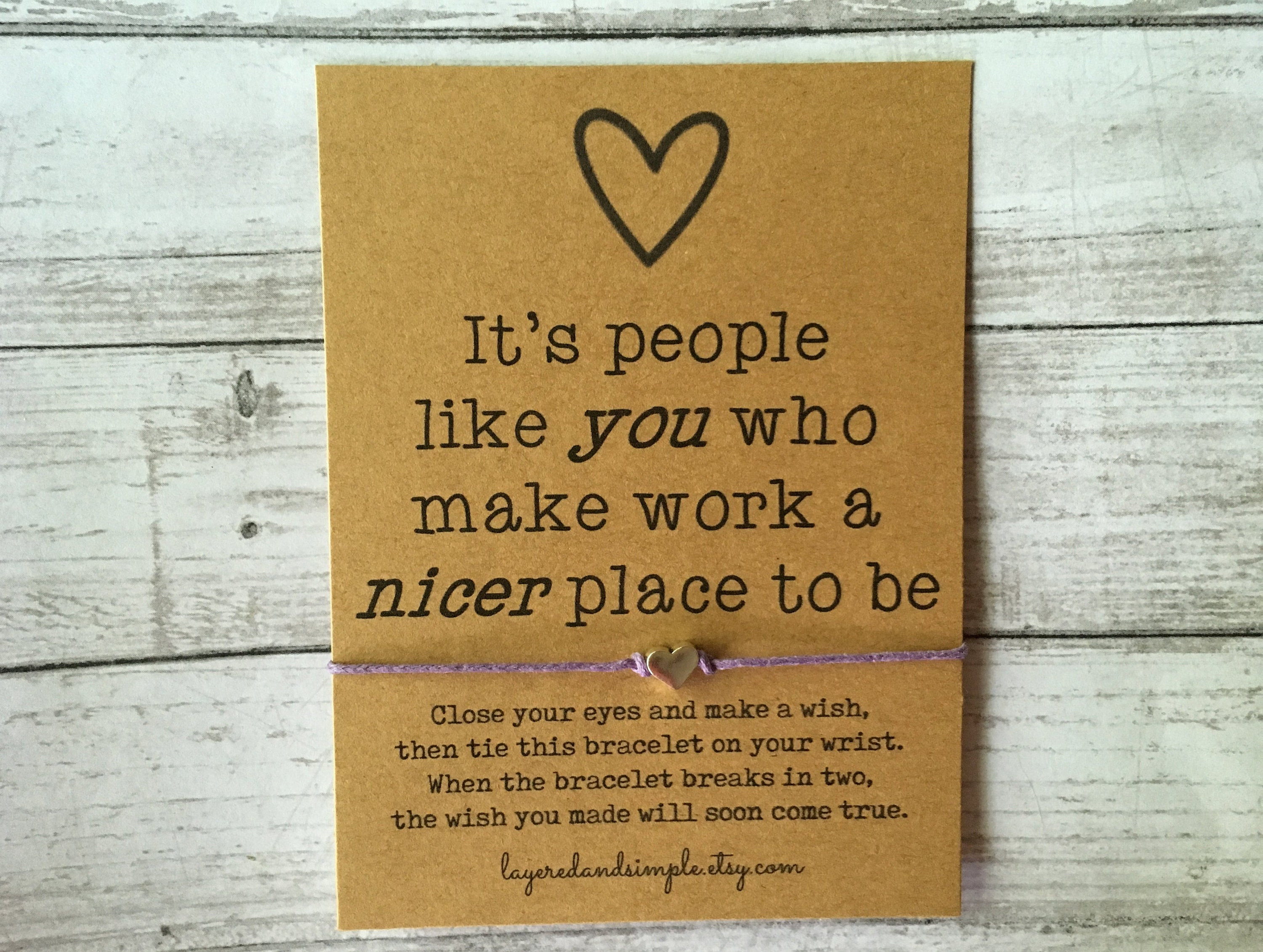 Work Bestie Wish Bracelet, coworker team gifts