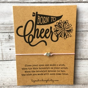 Cheer Wish Bracelet, Cheerleader Gifts, Cheer Bracelet, Team Gifts, Cheer Team Gifts, Cheer Gifts, Cheer Coach Gift, Custom Cheer Gifts Bulk
