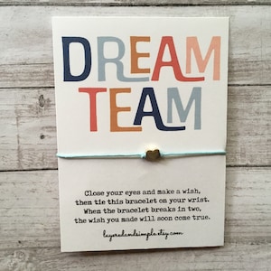 Team Wunsch Armband, Geschenk zur Wertschätzung der Mitarbeiter, Handgemachtes Kordel Armband