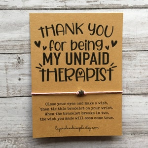 Bedankt dat je mijn onbetaalde therapeut bent, cadeau beste vriend, cadeau voor beste vriend, grappige cadeaus, verjaardagscadeaus, cadeau voor collega, buurman