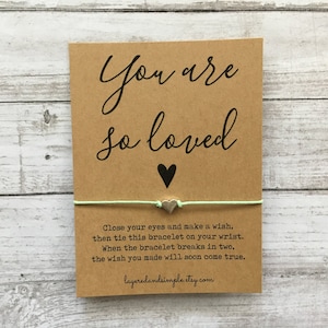 You Are So Loved, You Are So Loved Bracelet, Wish Bracelet, Religious Gift, Best Friend Gift, Motivational Gift, Shower Favors, Unique Favor
