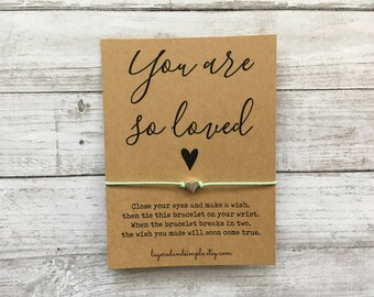 You Are So Loved, You Are So Loved Bracelet, Wish Bracelet, Religious Gift, Best Friend Gift, Motivational Gift, Shower Favors, Unique Favor