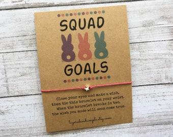 Easter Squad Goals Wish Bracelet, Party Favor Gift