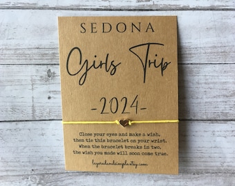 Custom Girls Trip 2026 Wish Bracelet, Personalized Travel Gift