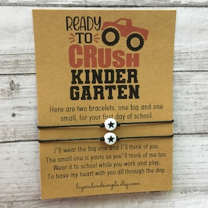 First Day of Kindergarten Mommy and Me Back to School Bracelets First Day of School Bracelet Matching Bracelets Star Bracelets Anxiety Gift