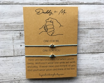 Daddy and Me Wish-armbanden, koordarmbandenset vader en zoon