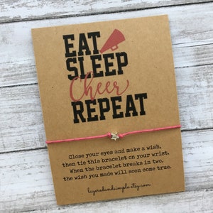 Cheer Gifts, Cheerleader Gifts, Cheerleading Gifts, Cheer Coach Gift, Cheerleader Party Favors, Cheerleading Gifts for a Team, Wish Bracelet