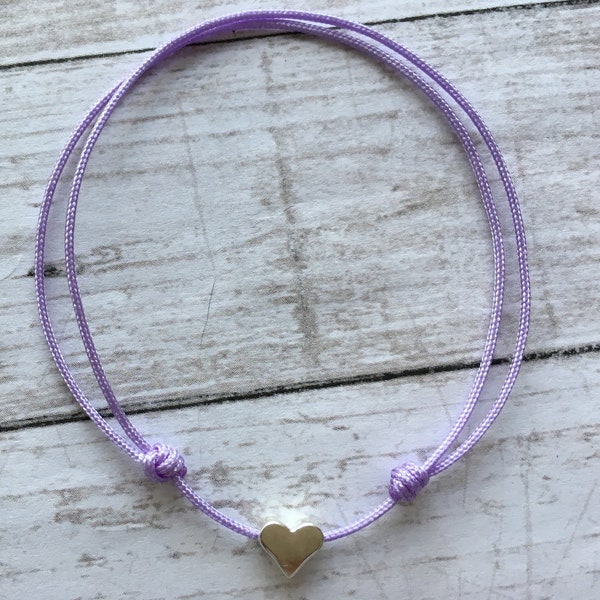 Waterproof Heart Bracelet, Heart Bracelet Anklet, Heart Bracelet Heart String Bracelet Waterproof Surfer Bracelet Minimalist Bracelet Anklet