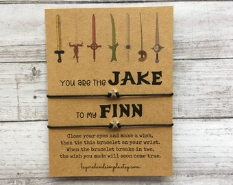 Adventure Time Wunscharmband, Jake und Finn, Beste Freunde