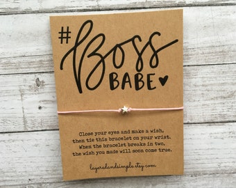 Boss Babe, Boss Babe Wish Bracelet, Hustle, Slay All Day, Girl Power, Girl Boss Gift, Feminist, #bossbabe, Boss Lady Gift, Boss Day Gift