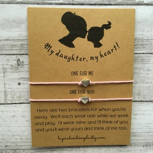 First Day of Kindergarten Mommy and Me Back to School Bracelets First Day of School Bracelet Matching Bracelets Heart Bracelets Anxiety Gift